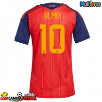 Camisa de Futebol Espanha Dani Olmo #10 Equipamento Principal Mulheres Mundo 2026 Manga Curta